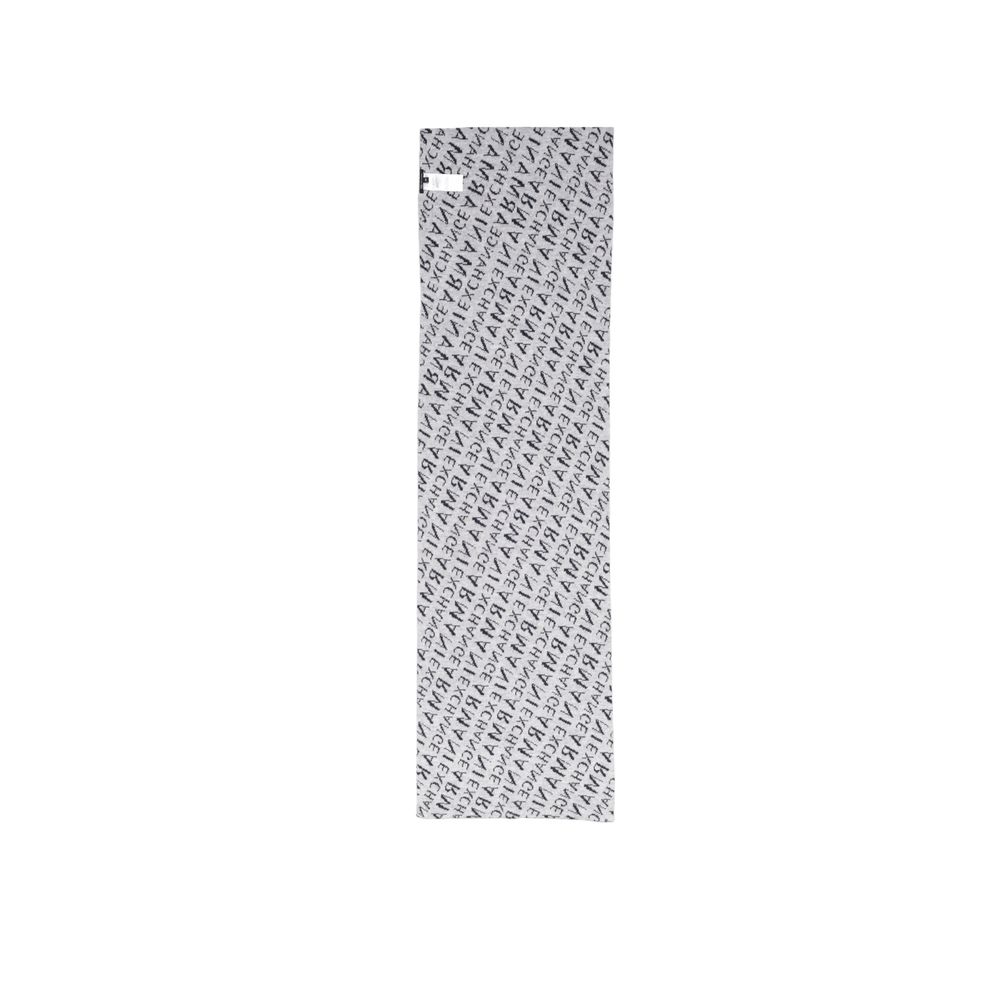 Armani Exchange Blue Wool Scarf for Timeless Sophistication