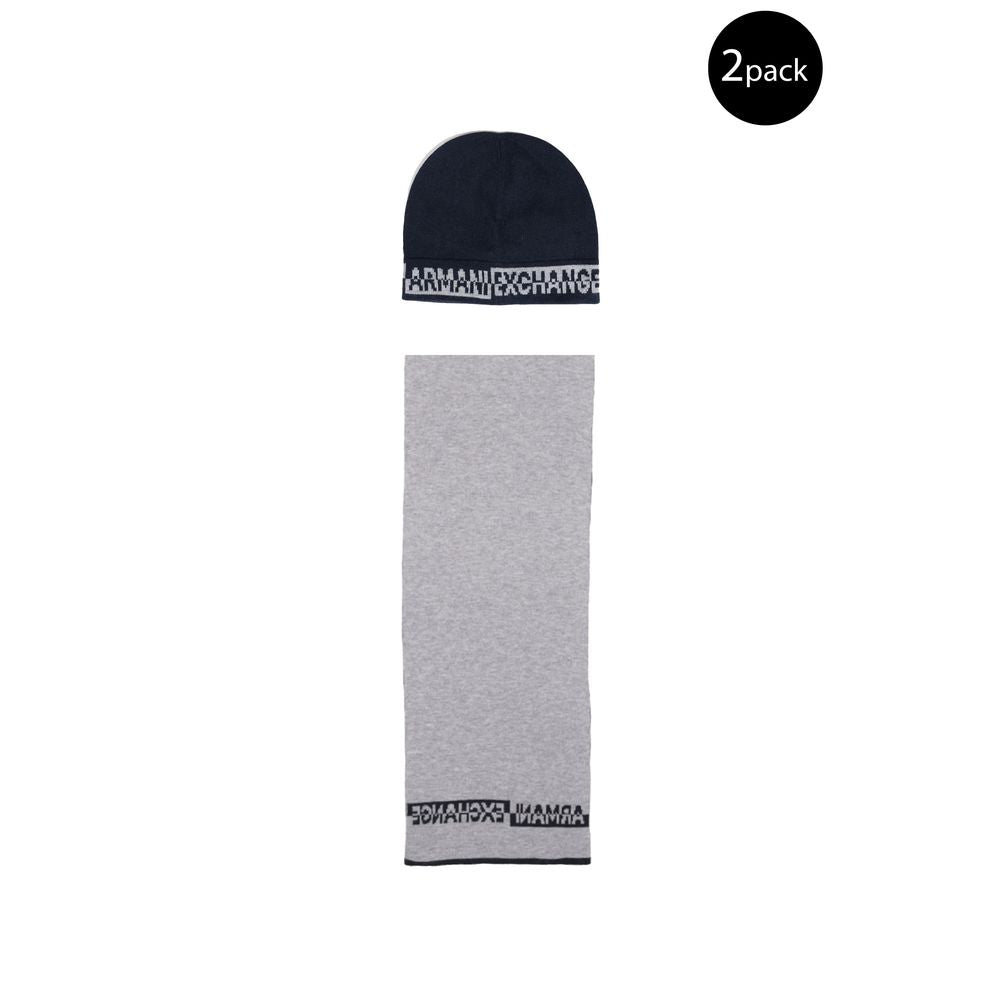 Armani Exchange Blue Wool Scarf for Elevated Style