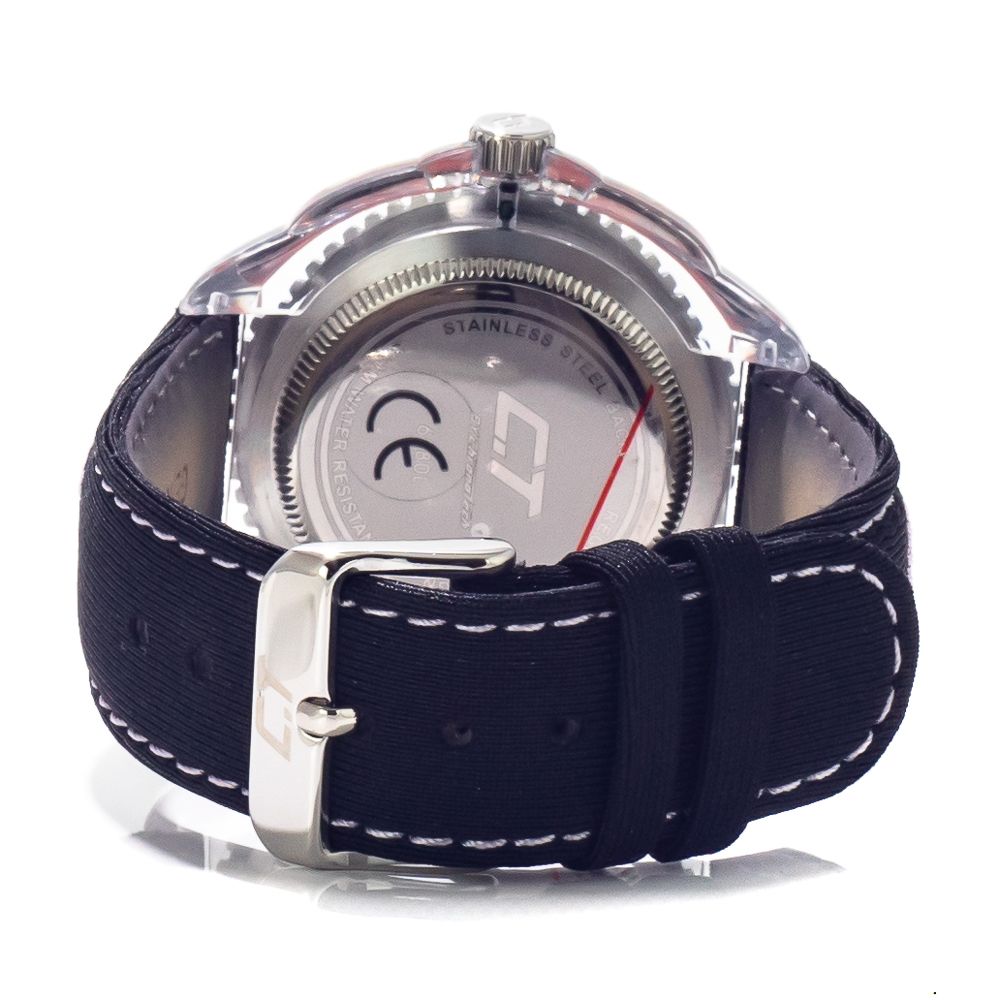 Chronotech Black Leather Watch - Timeless Elegance Redefined