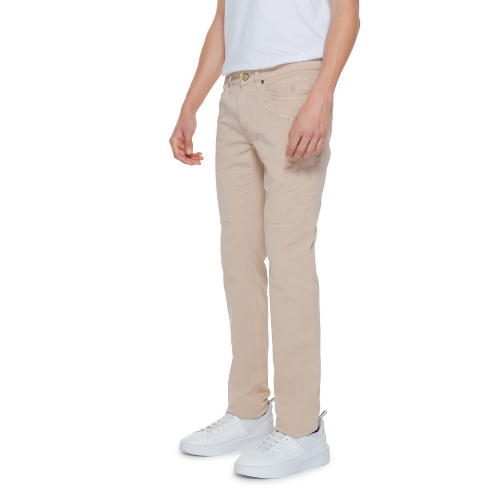 Jeckerson Beige Cotton Jeans & Pant for Effortless Elegance