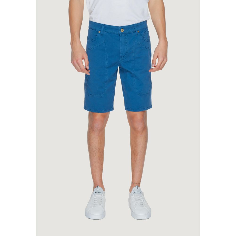 Jeckerson Blue Cotton Short – Elegant Summer Essential