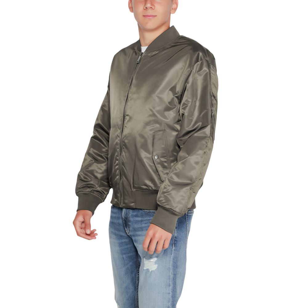Calvin Klein Jeans Gray Wool Jacket - Effortless Sophistication