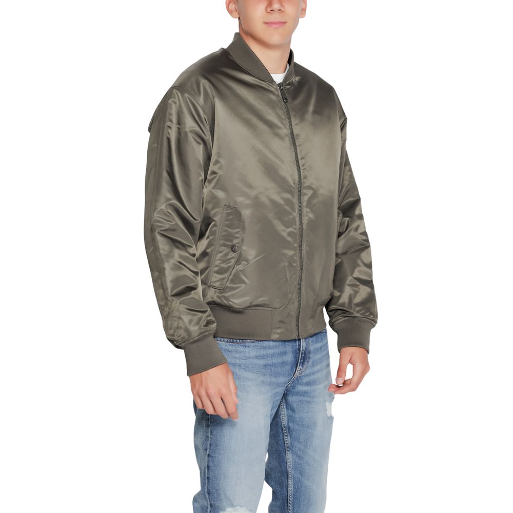 Calvin Klein Jeans Gray Wool Jacket - Effortless Sophistication