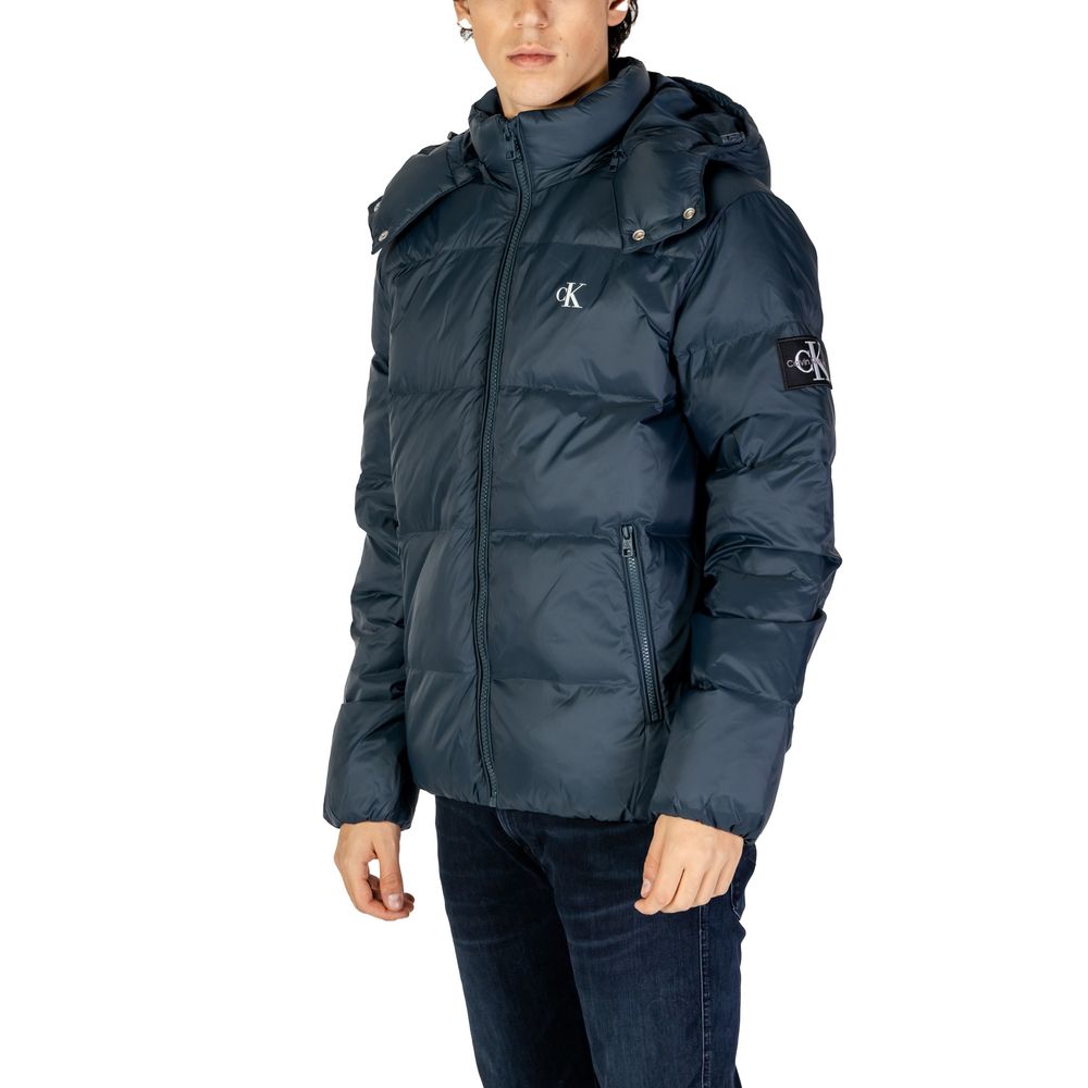 Calvin Klein Blue Cotton Jacket with Modern Elegance