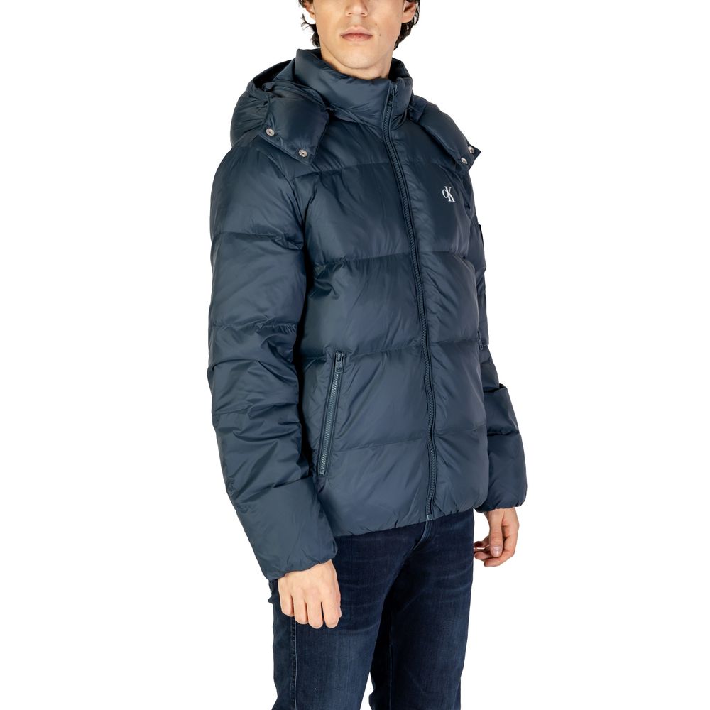 Calvin Klein Blue Cotton Jacket with Modern Elegance