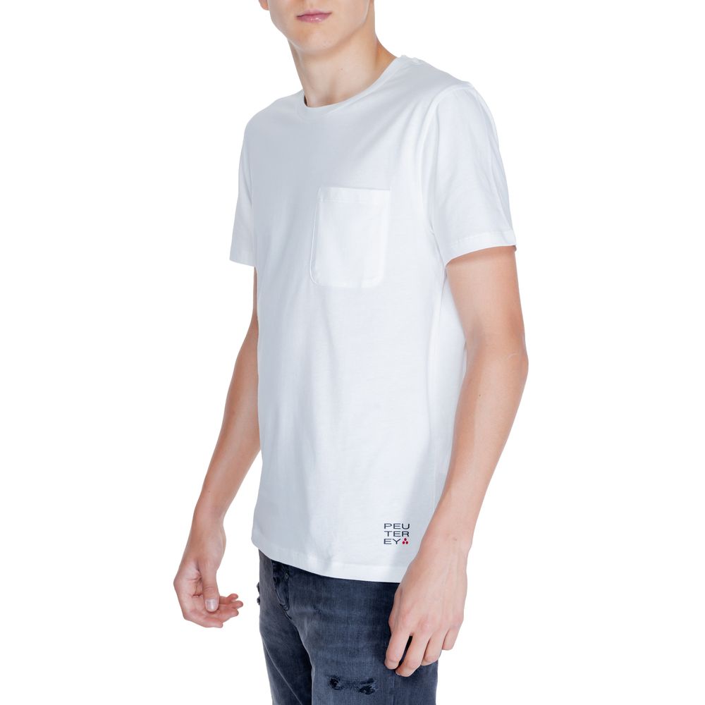 Peuterey White Cotton T-Shirt for Timeless Elegance