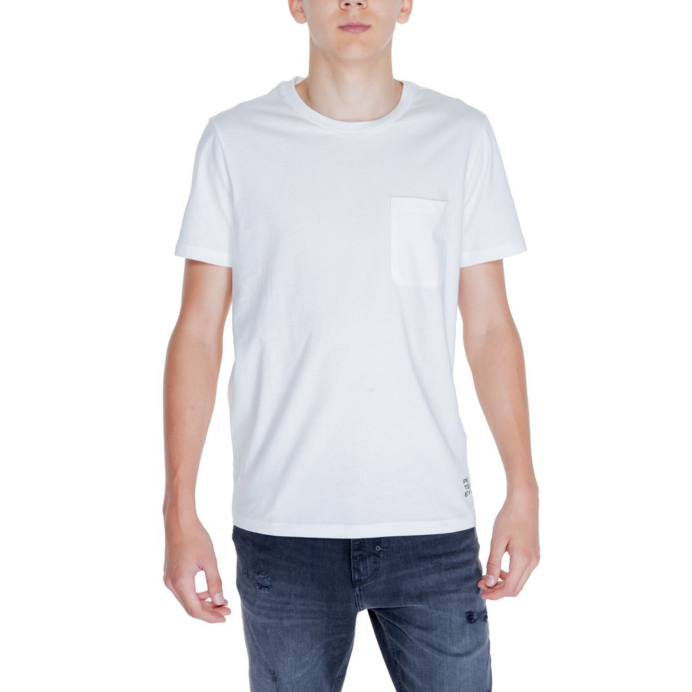 Peuterey White Cotton T-Shirt for Timeless Elegance