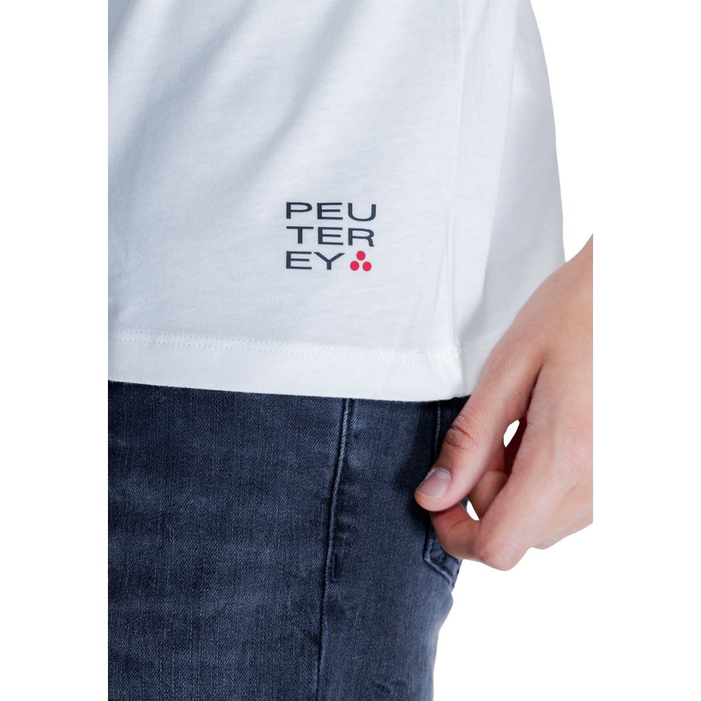 Peuterey White Cotton T-Shirt for Timeless Elegance