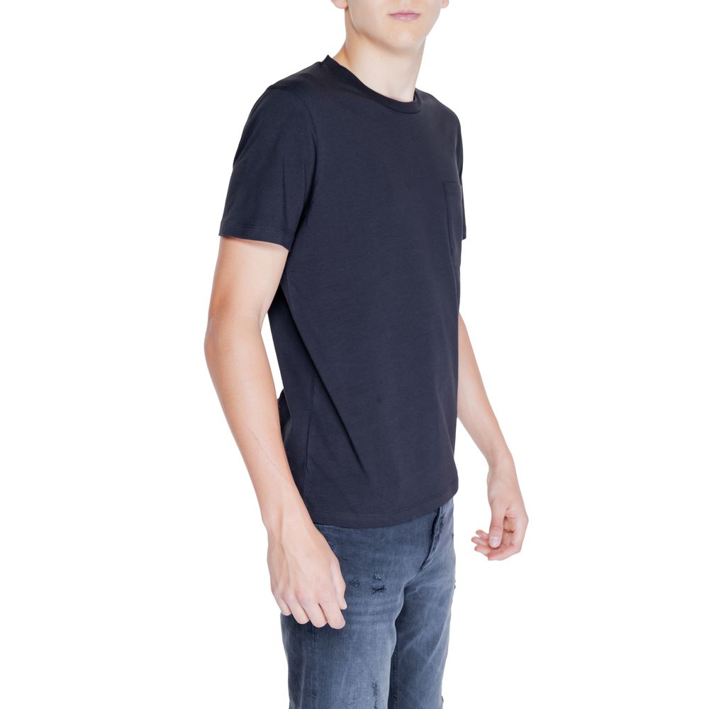 Peuterey Black Cotton T-Shirt for Effortless Elegance