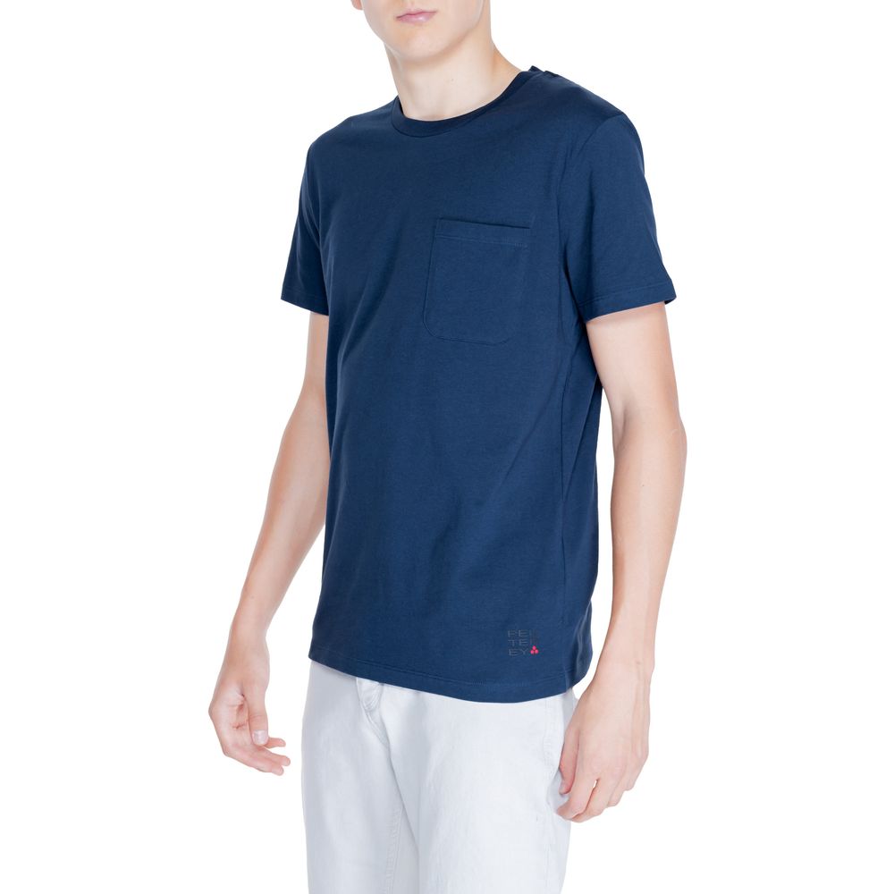Peuterey Blue Cotton T-Shirt for Elevated Casual Style