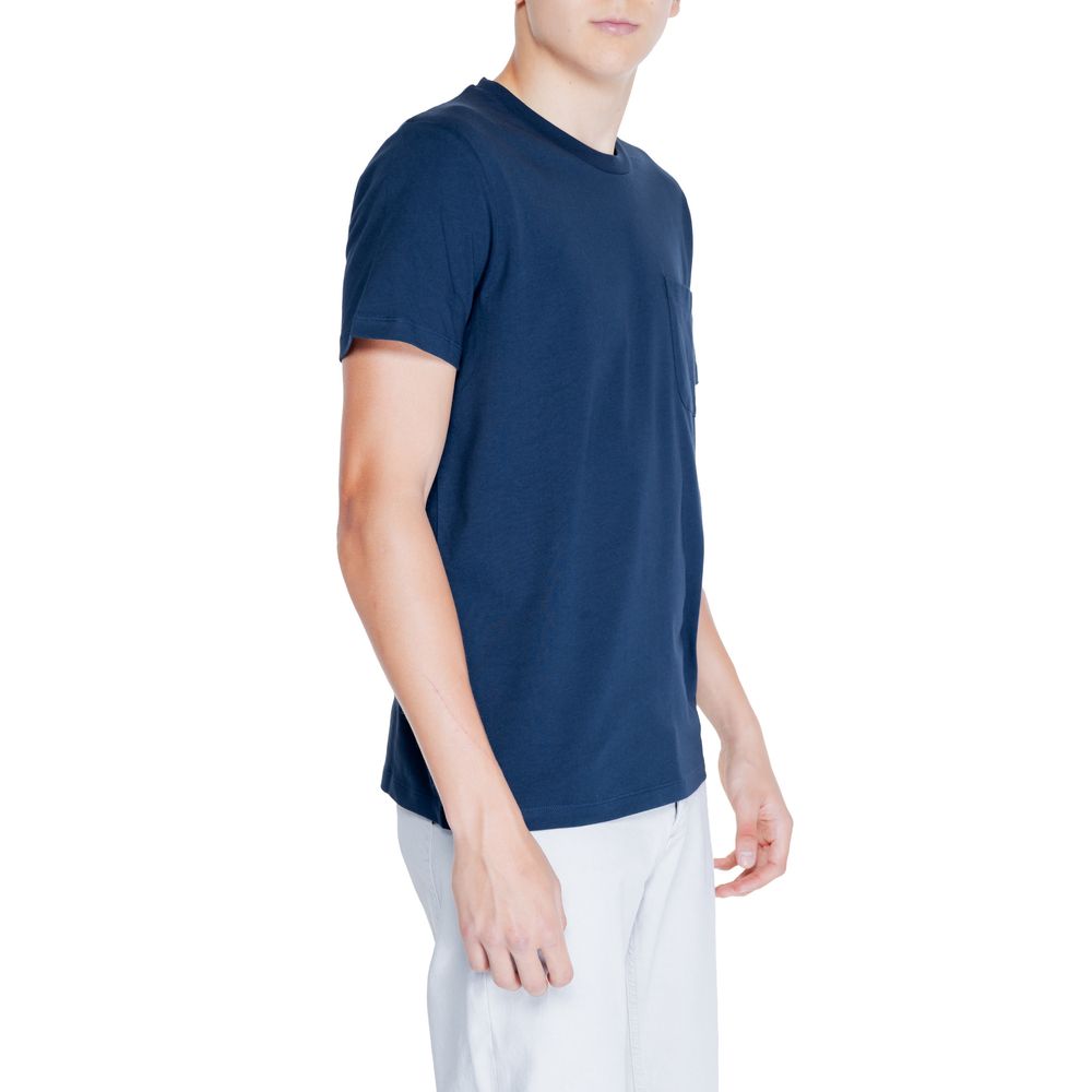 Peuterey Blue Cotton T-Shirt for Elevated Casual Style