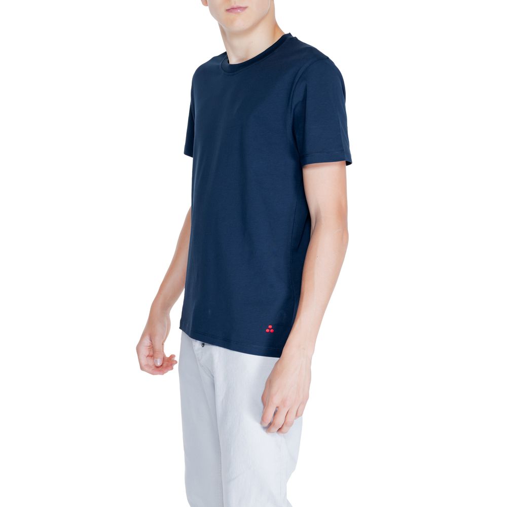 Peuterey Blue Cotton T-Shirt for Elevated Everyday Style