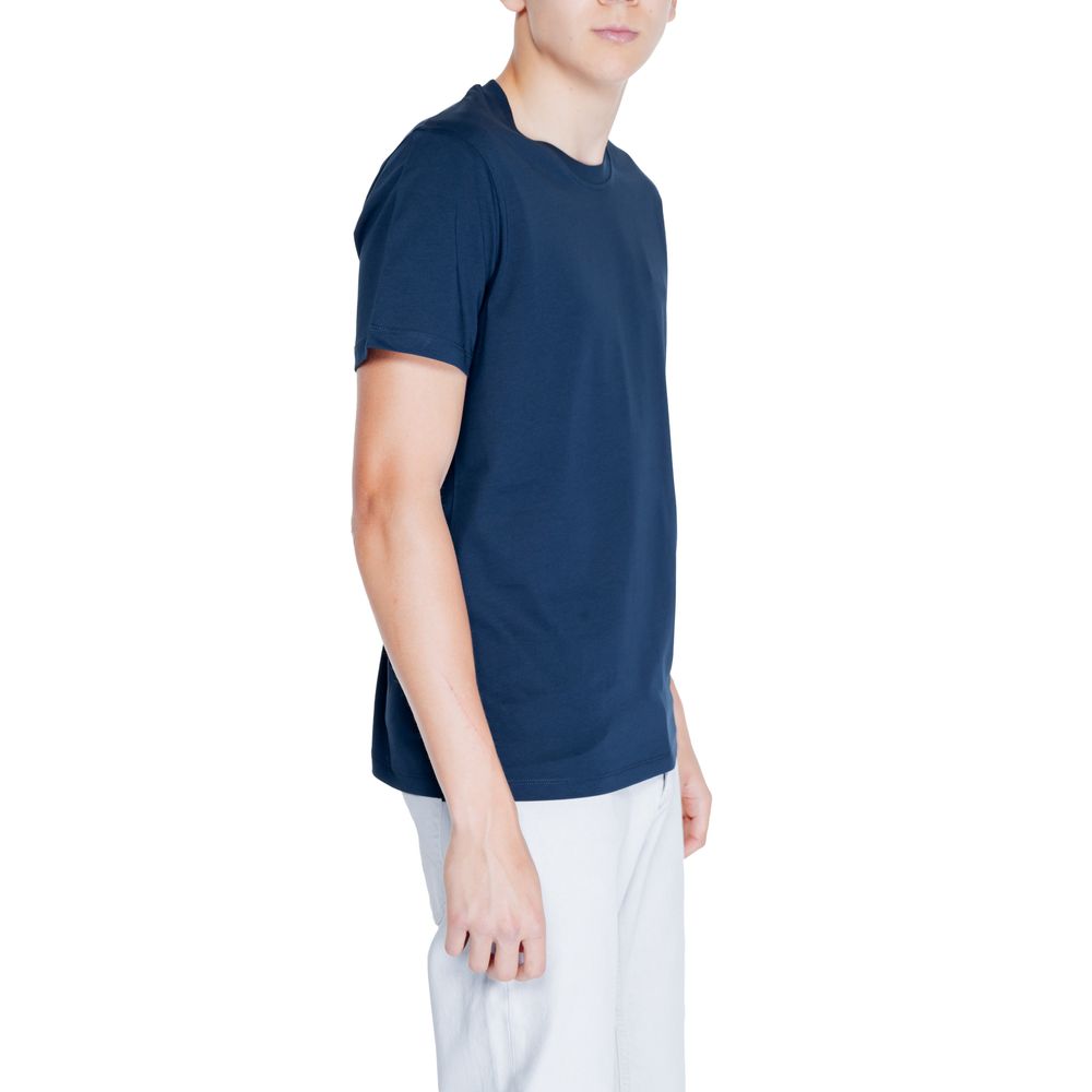 Peuterey Blue Cotton T-Shirt for Elevated Everyday Style