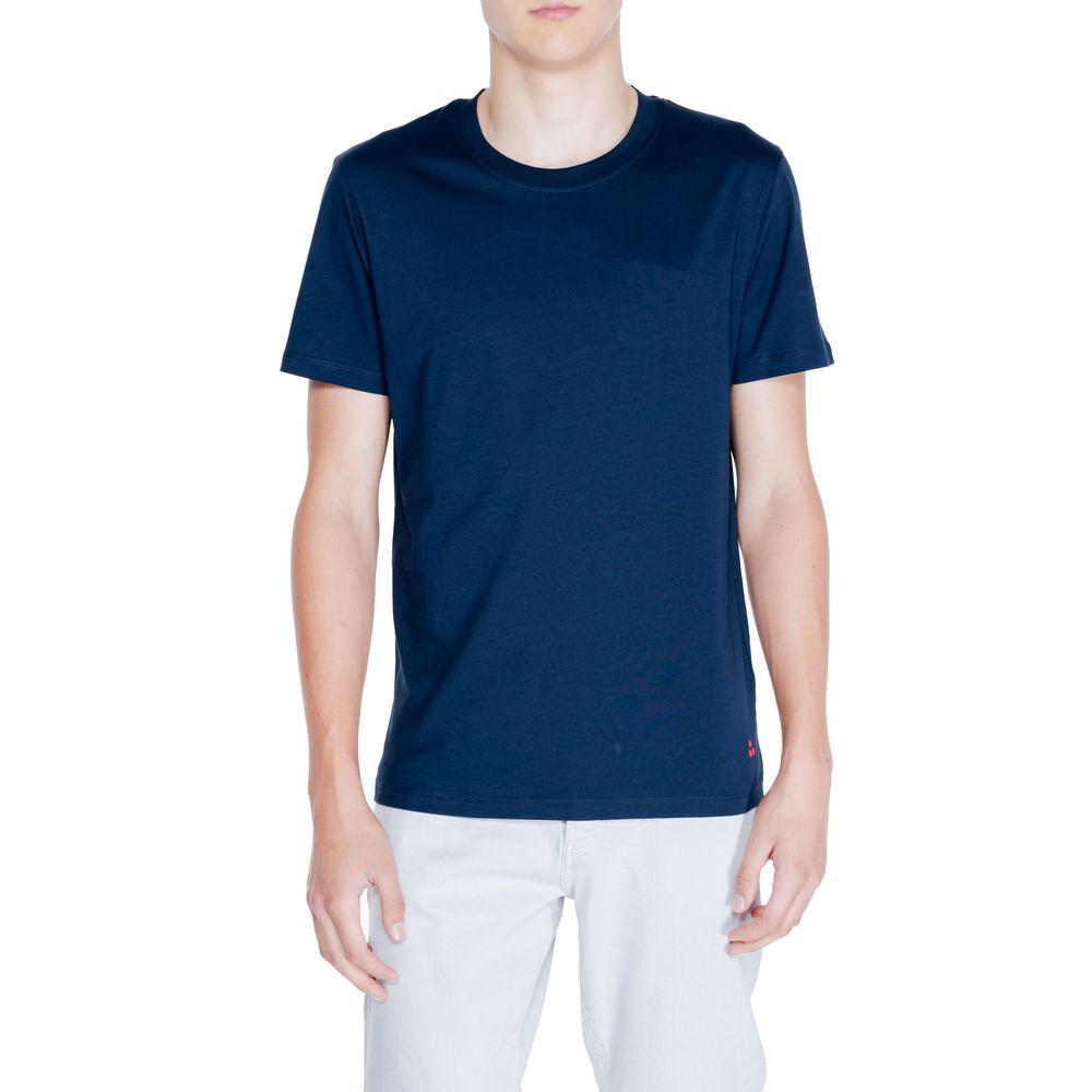 Peuterey Blue Cotton T-Shirt for Elevated Everyday Style