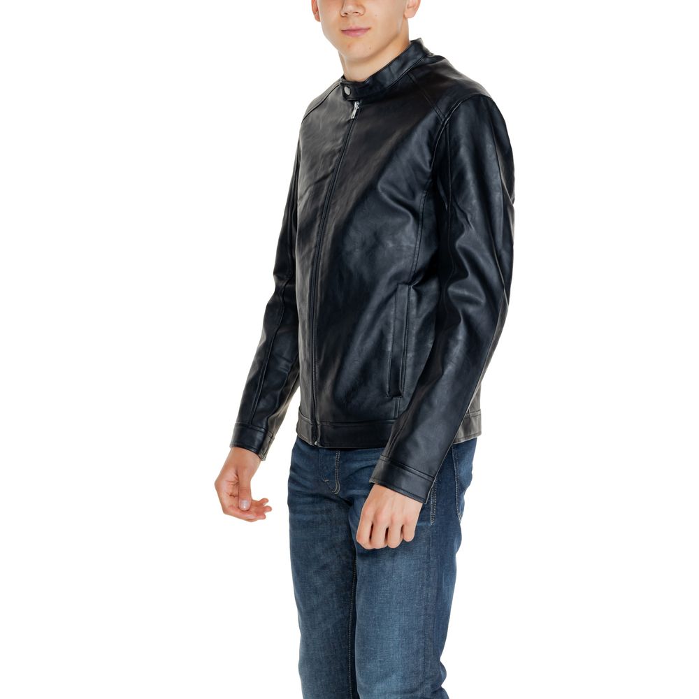 Jack Jones Black Wool Jacket for Effortless Sophistication