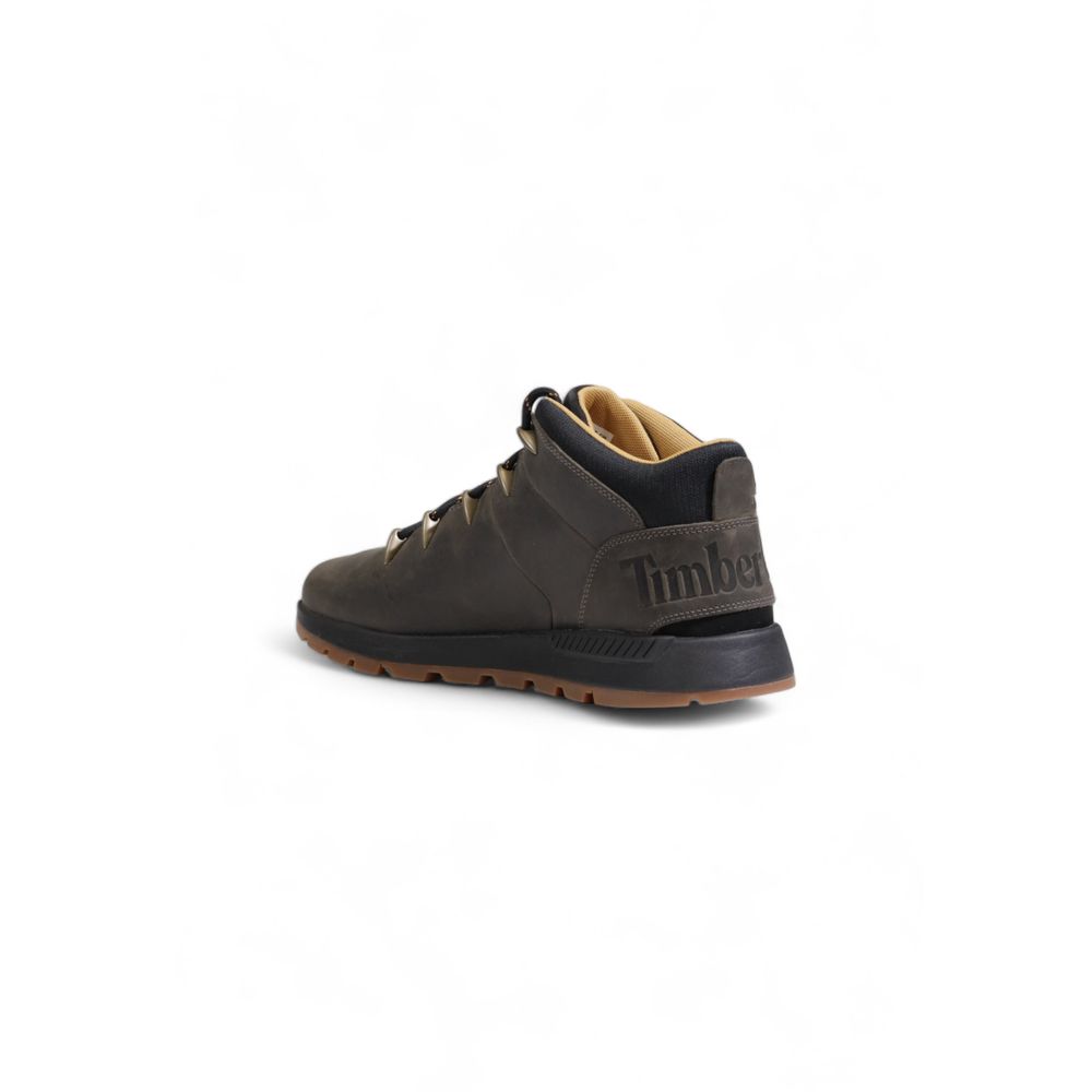Timberland Gray Leather Leather Sneaker for Elevated Style