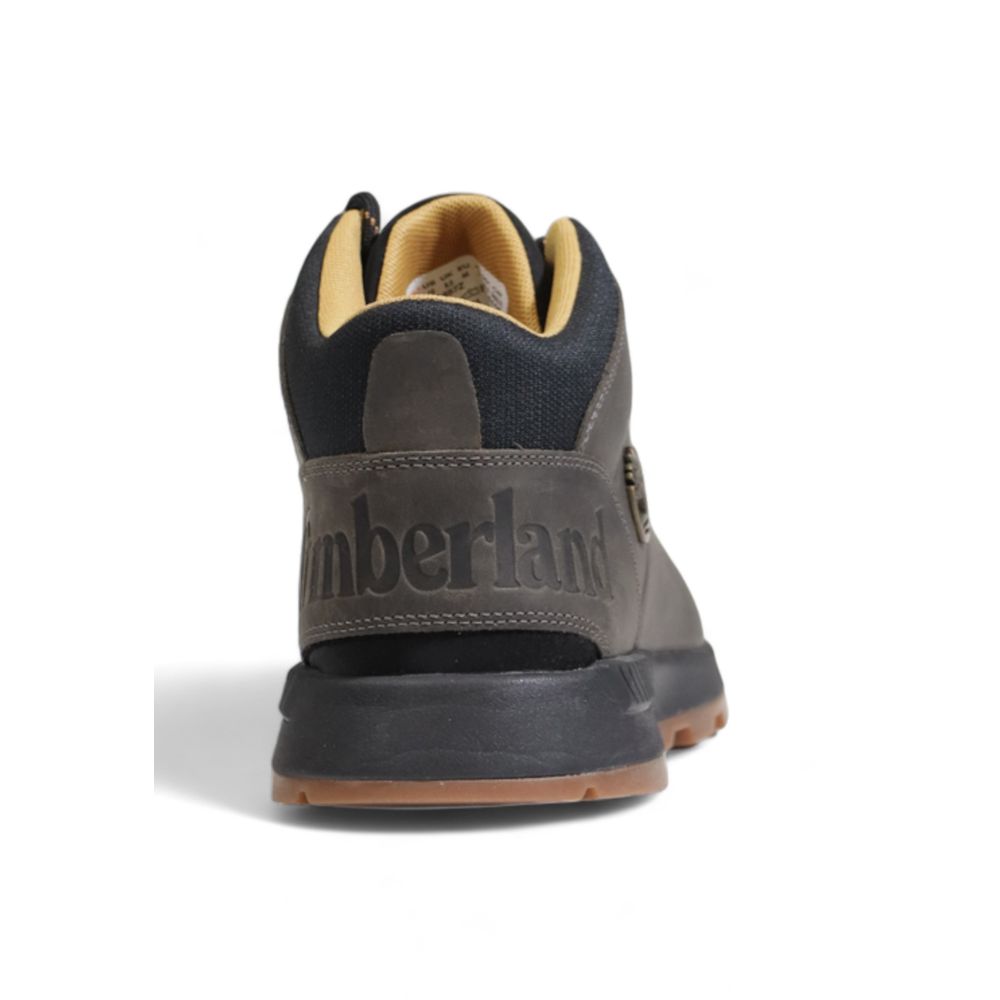 Timberland Gray Leather Leather Sneaker for Elevated Style