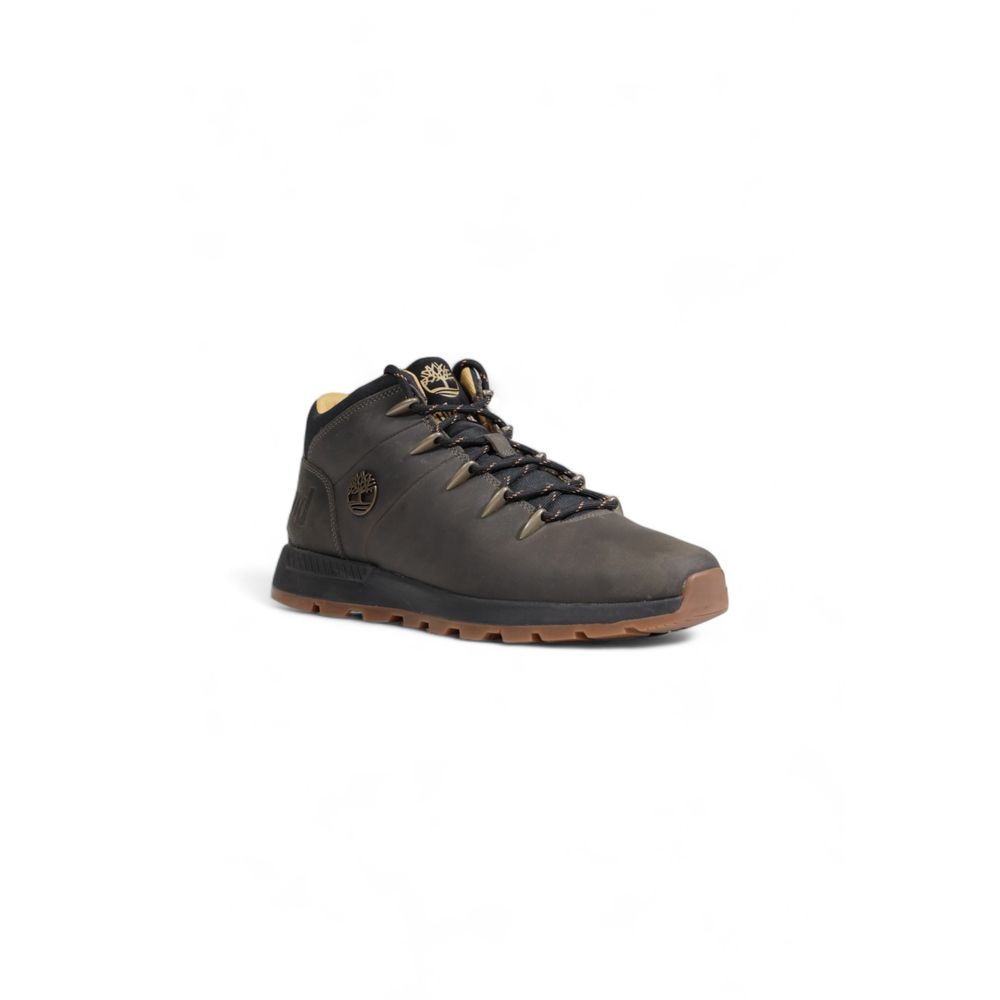 Timberland Gray Leather Leather Sneaker for Elevated Style