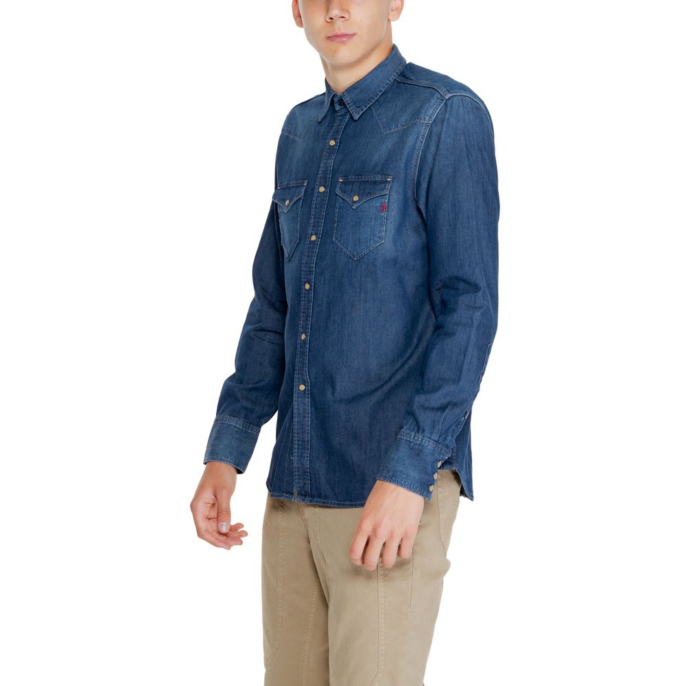 Replay Blue Cotton Shirt - Timeless Elegance Redefined