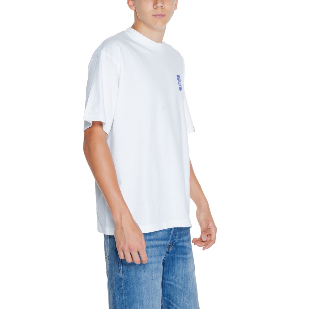 Replay White Cotton T-Shirt for Effortless Sophistication
