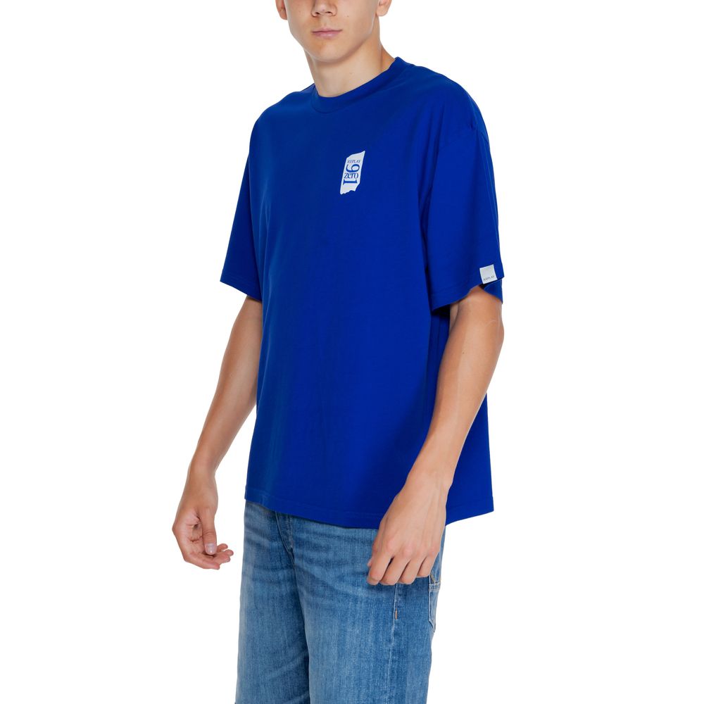 Replay Blue Cotton T-Shirt - Effortless Elegance Redefined
