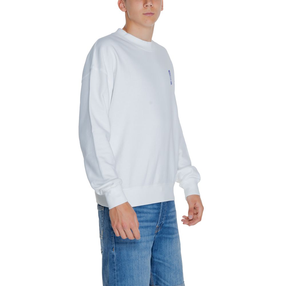 Replay White Cotton Sweater for Effortless Sophistication