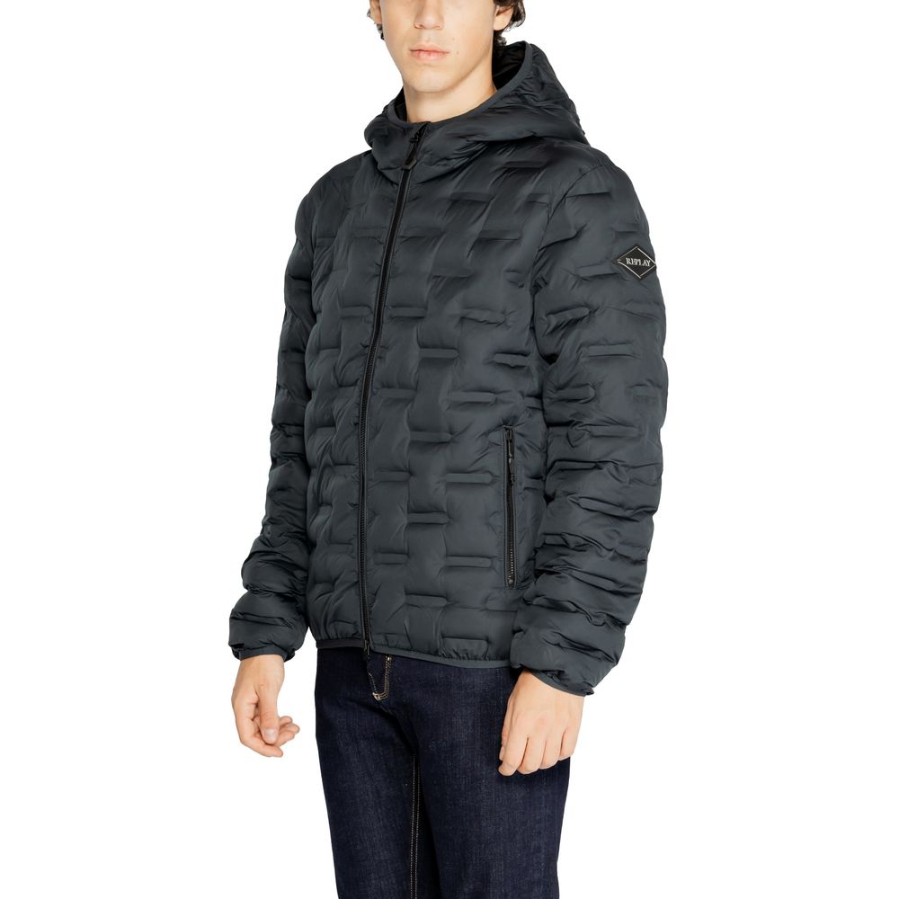 Replay Blue Blue Jacket - Timeless Elegance in Outerwear