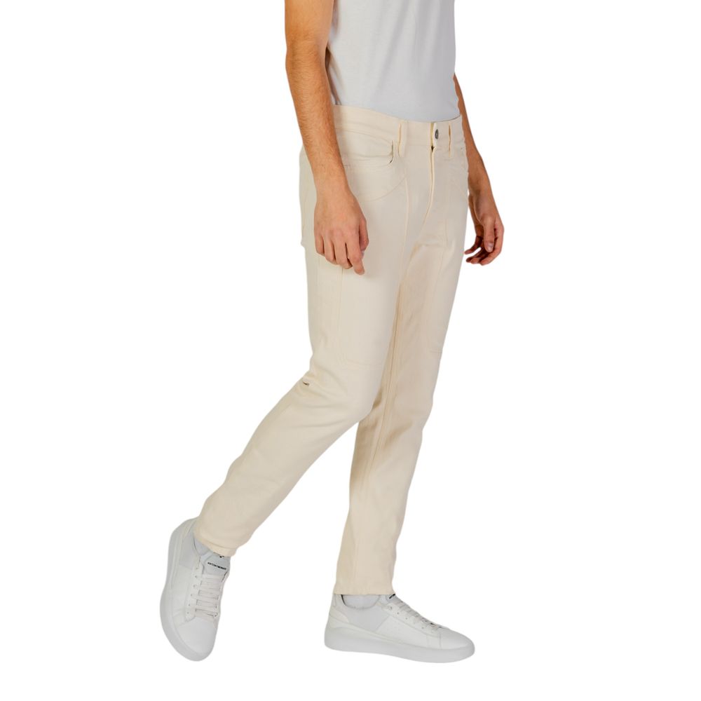 Jeckerson Cream Cotton Jeans for Effortless Elegance