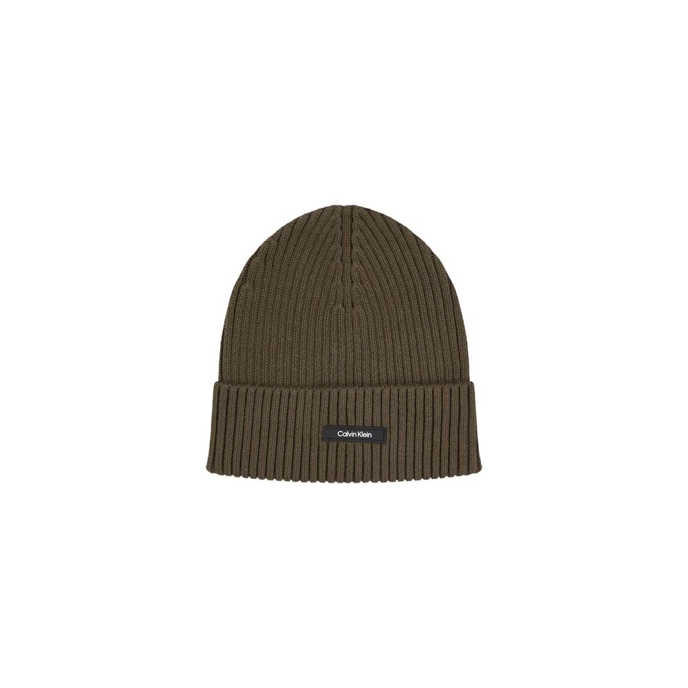 Calvin Klein Blue Organic Cotton Beanie Hat for Sophisticated Style
