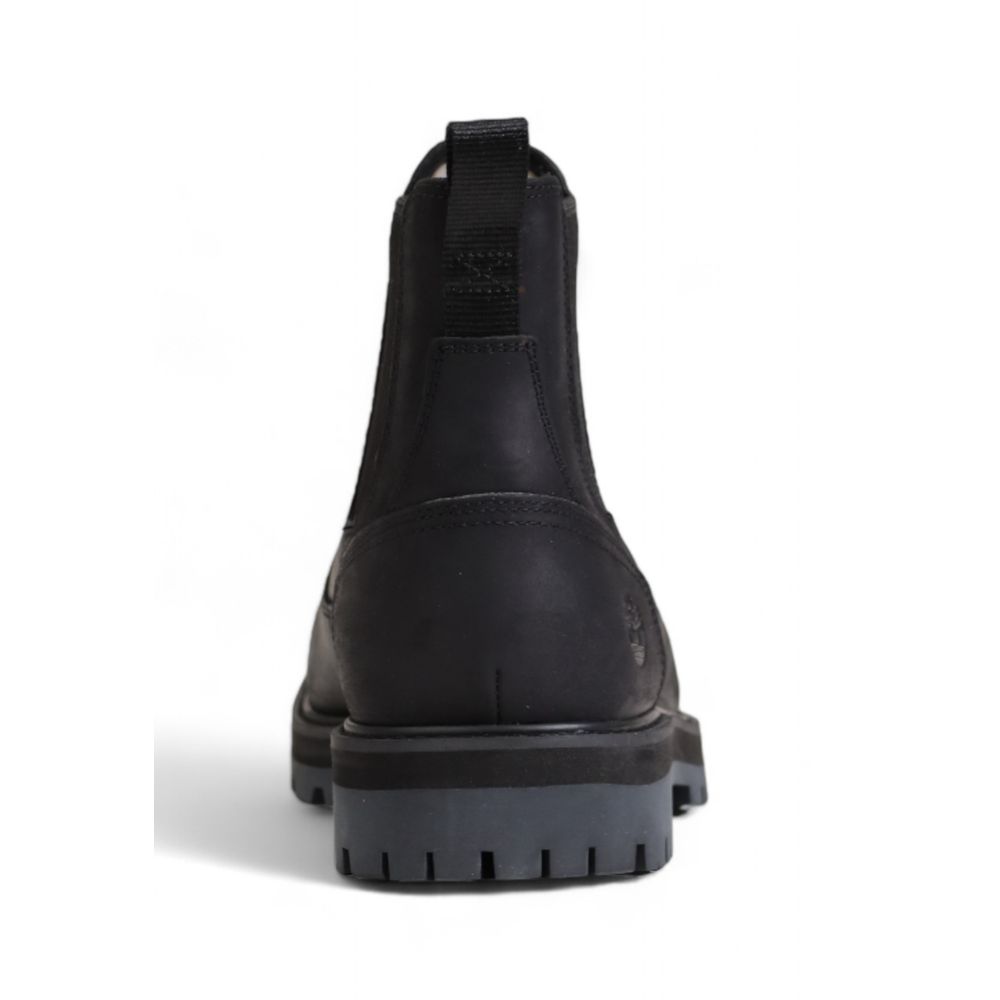 Timberland Black Nubuck Leather Boot for Elevated Style