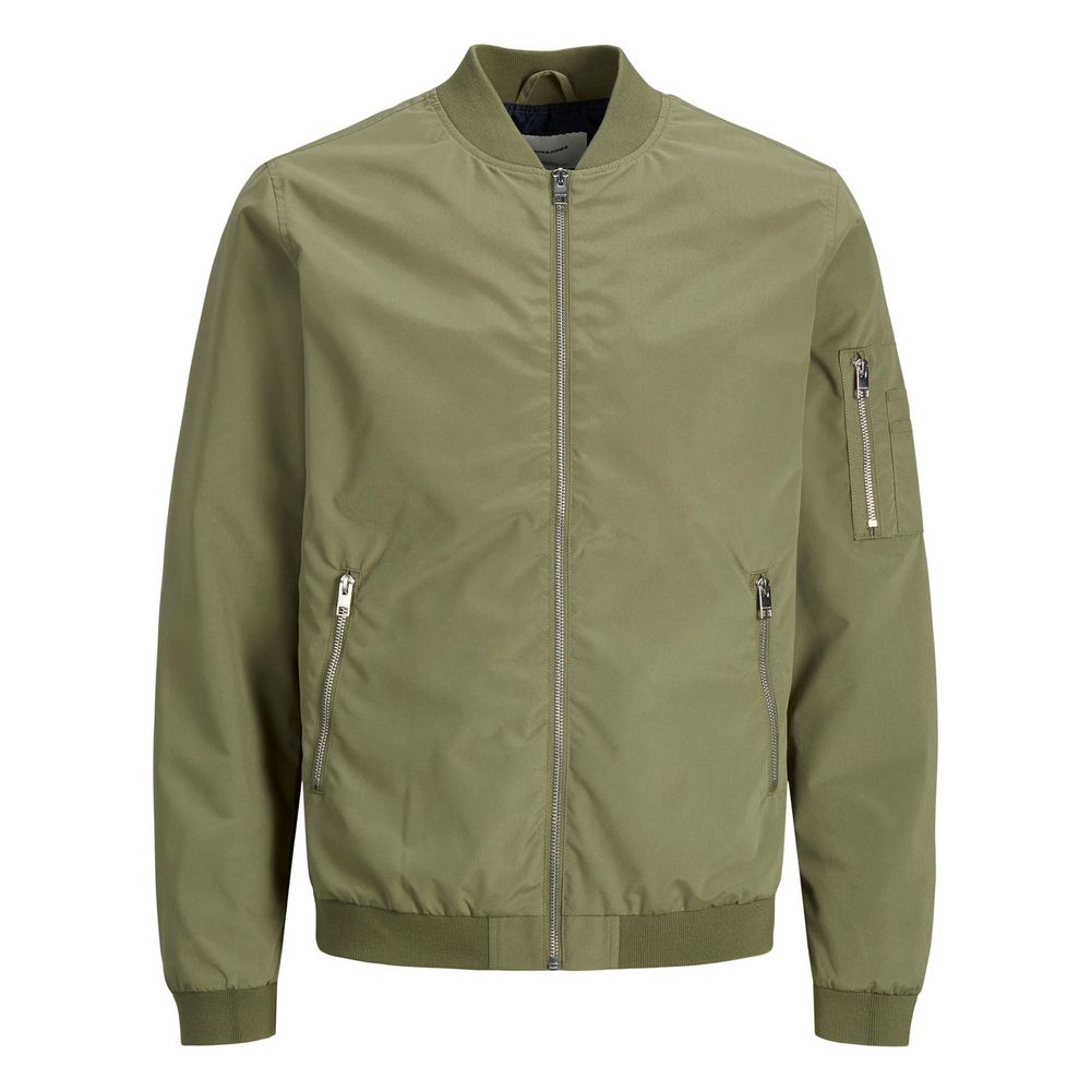Jack Jones Green Cotton Jacket for Effortless Sophistication
