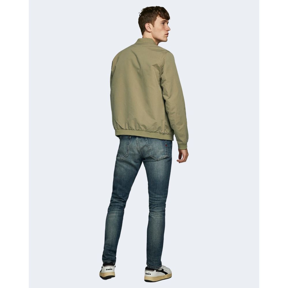 Jack Jones Green Cotton Jacket for Effortless Sophistication
