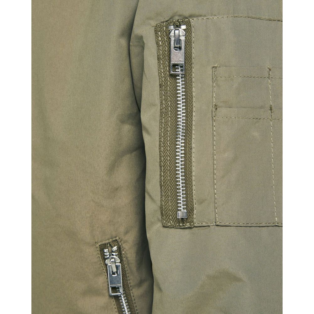 Jack Jones Green Cotton Jacket for Effortless Sophistication