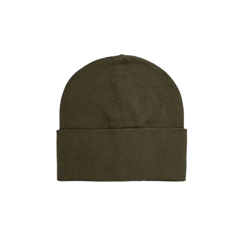 Calvin Klein Green Cotton Beanie for Effortless Elegance