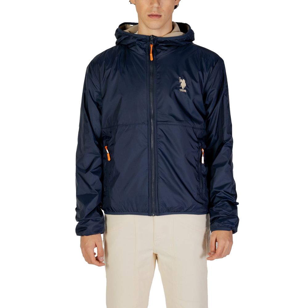 U.S. POLO ASSN. Blue Cotton Jacket Emphasizing Timeless Elegance