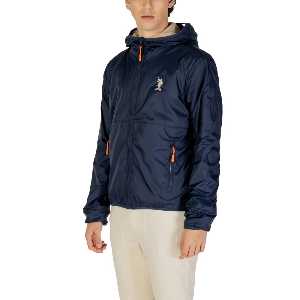 U.S. POLO ASSN. Blue Cotton Jacket Emphasizing Timeless Elegance