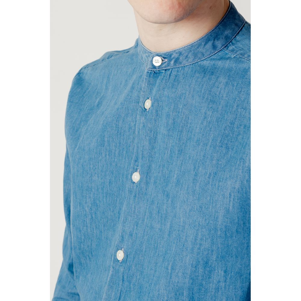 Peuterey Blue Cotton Shirt - Timeless Elegance Redefined