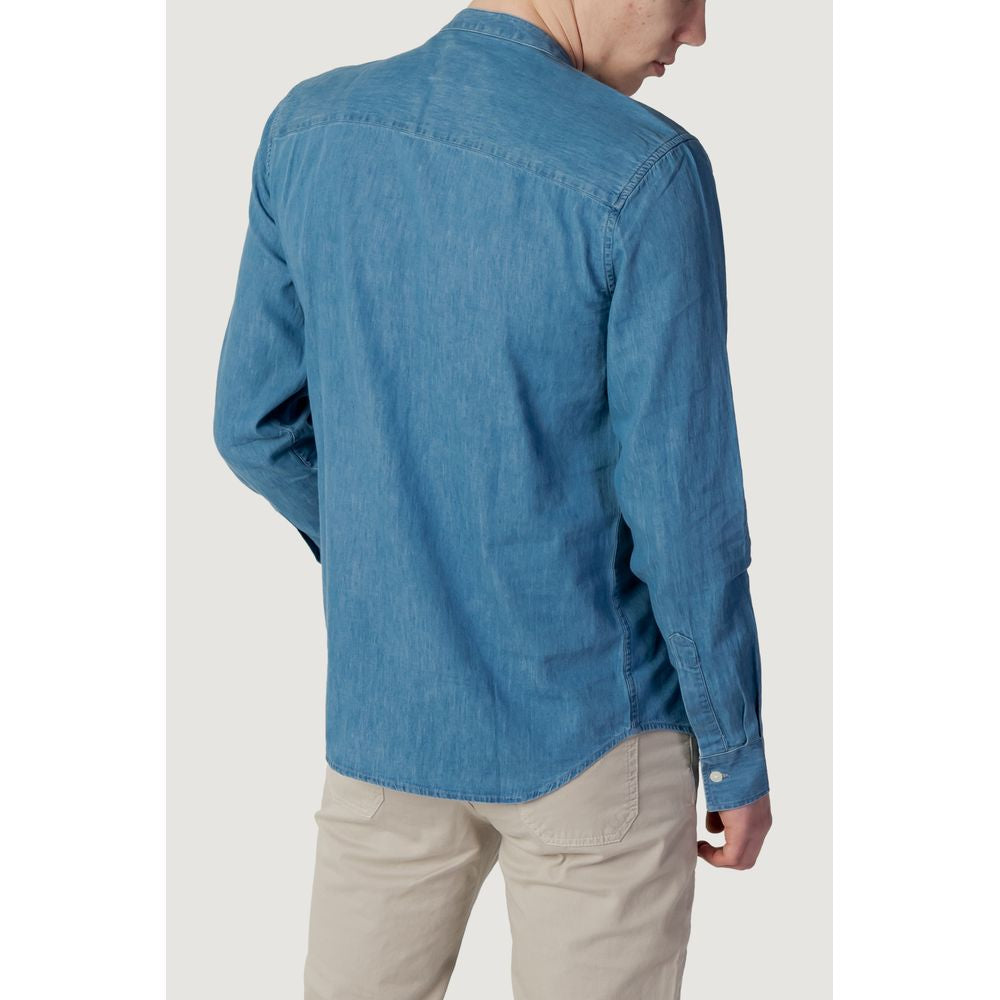 Peuterey Blue Cotton Shirt - Timeless Elegance Redefined