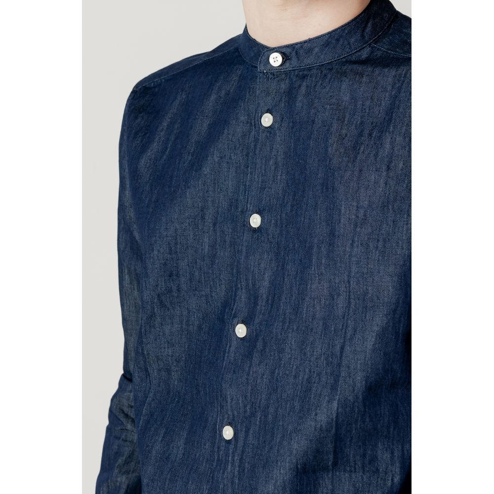 Peuterey Blue Cotton Shirt – Effortless Luxury Redefined