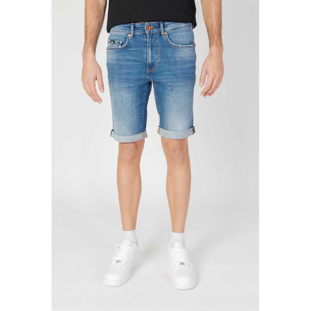 Gas Blue Cotton Short - Effortless Luxury and Style