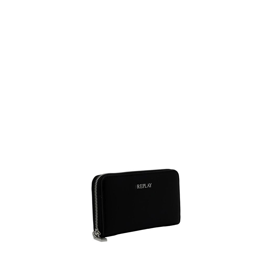 Replay Black Polyethylene Wallet for Timeless Elegance