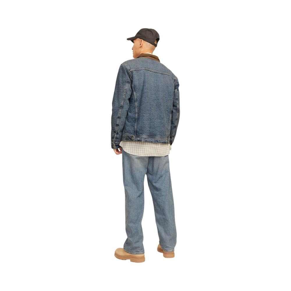 Jack Jones Blue Cotton Jacket for Elevated Style