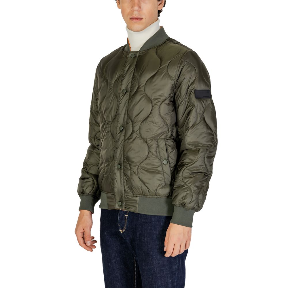 Gianni Lupo Green Cotton Jacket - Modern Elegance Redefined