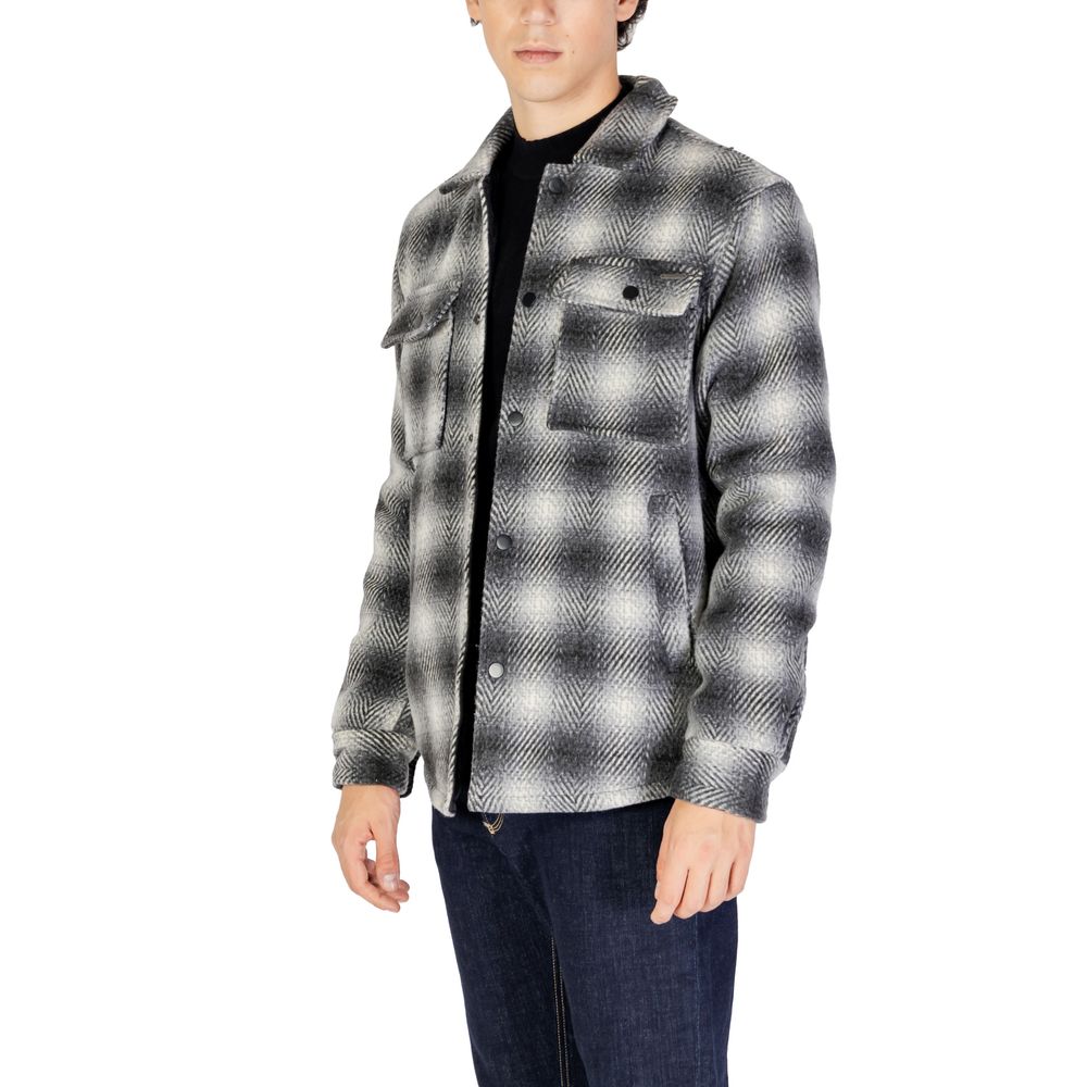 Gianni Lupo Black Wool Jacket for Timeless Elegance