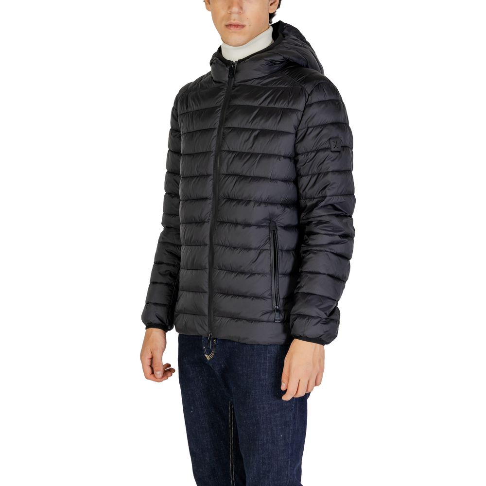 Gianni Lupo Black Wool Jacket of Modern Sophistication