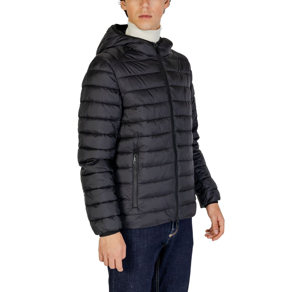 Gianni Lupo Black Wool Jacket of Modern Sophistication
