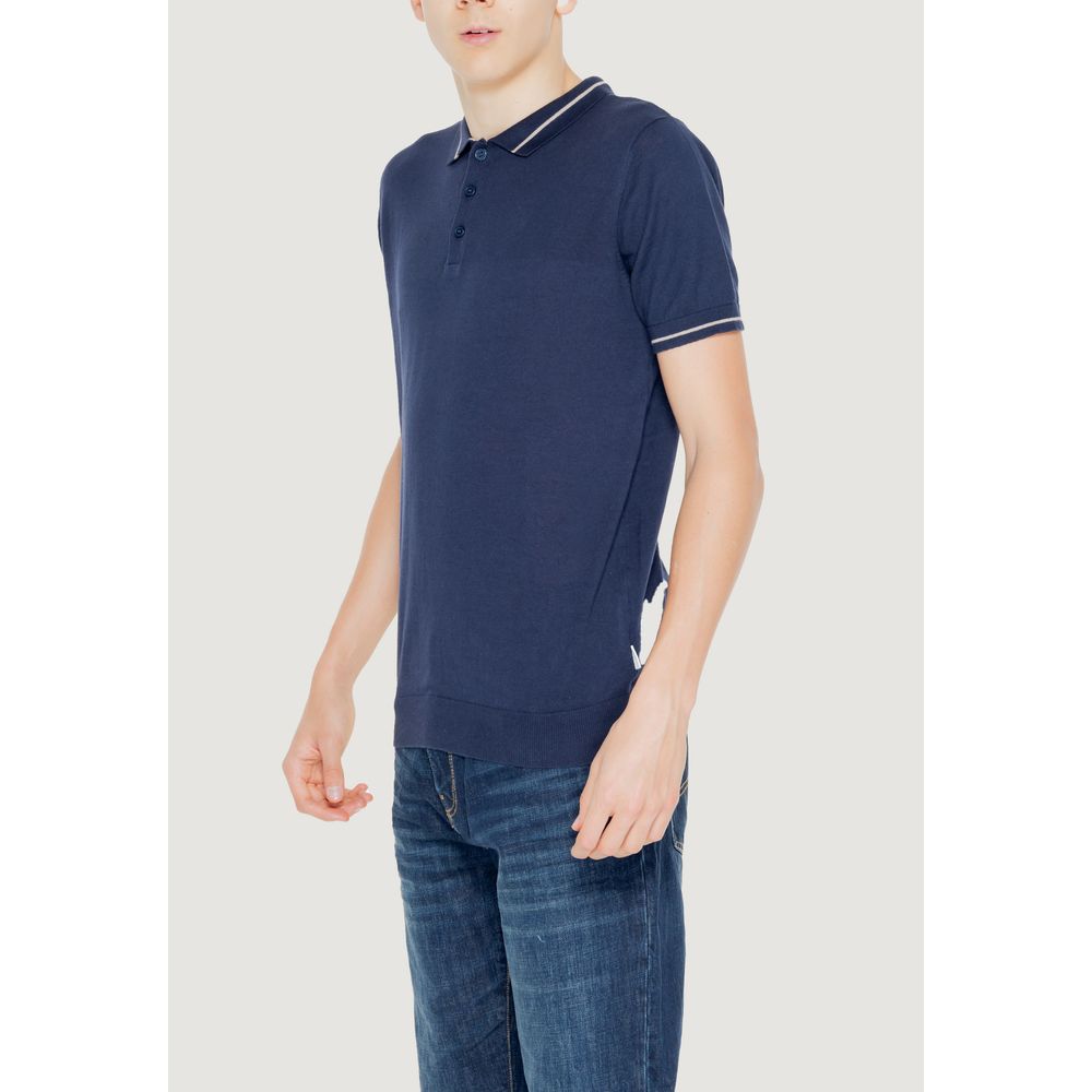 Hamaki-Ho Blue Cotton T-Shirt for Effortless Elegance