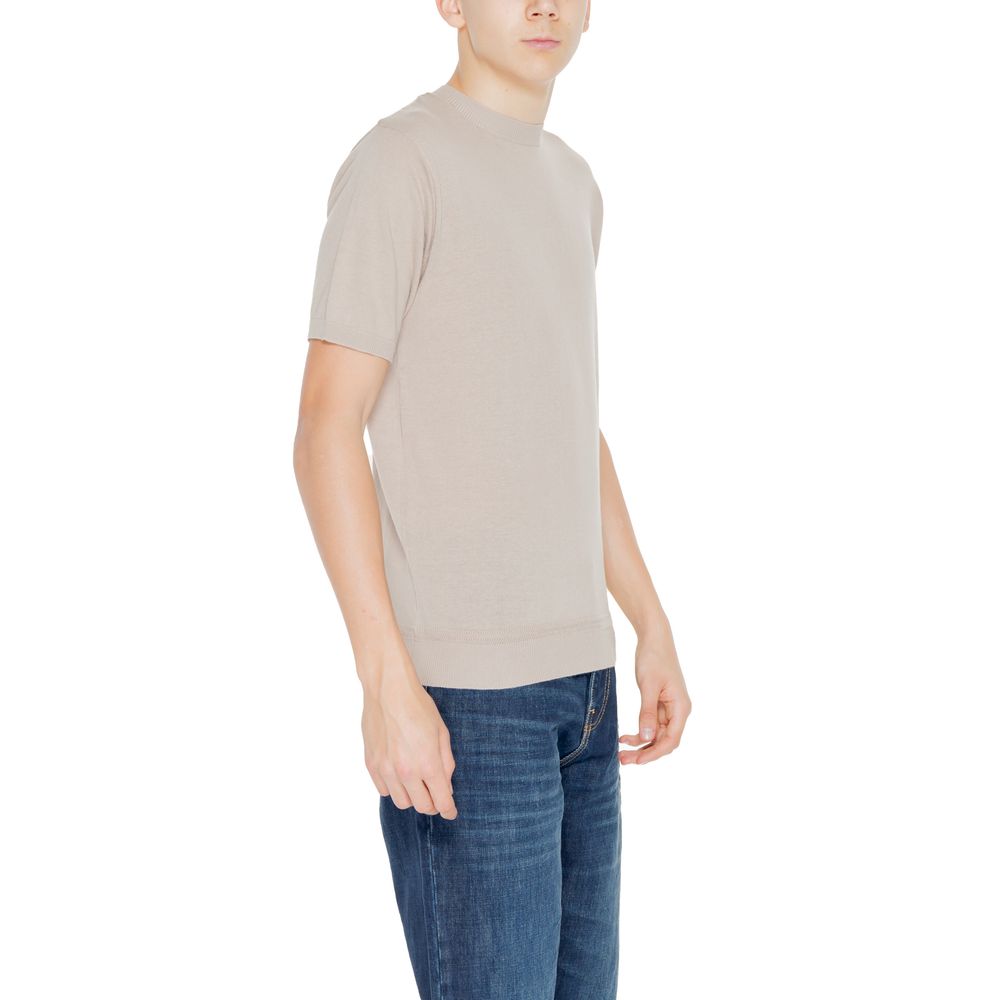 Hamaki-Ho Beige Cotton T-Shirt for Elevated Casual Style