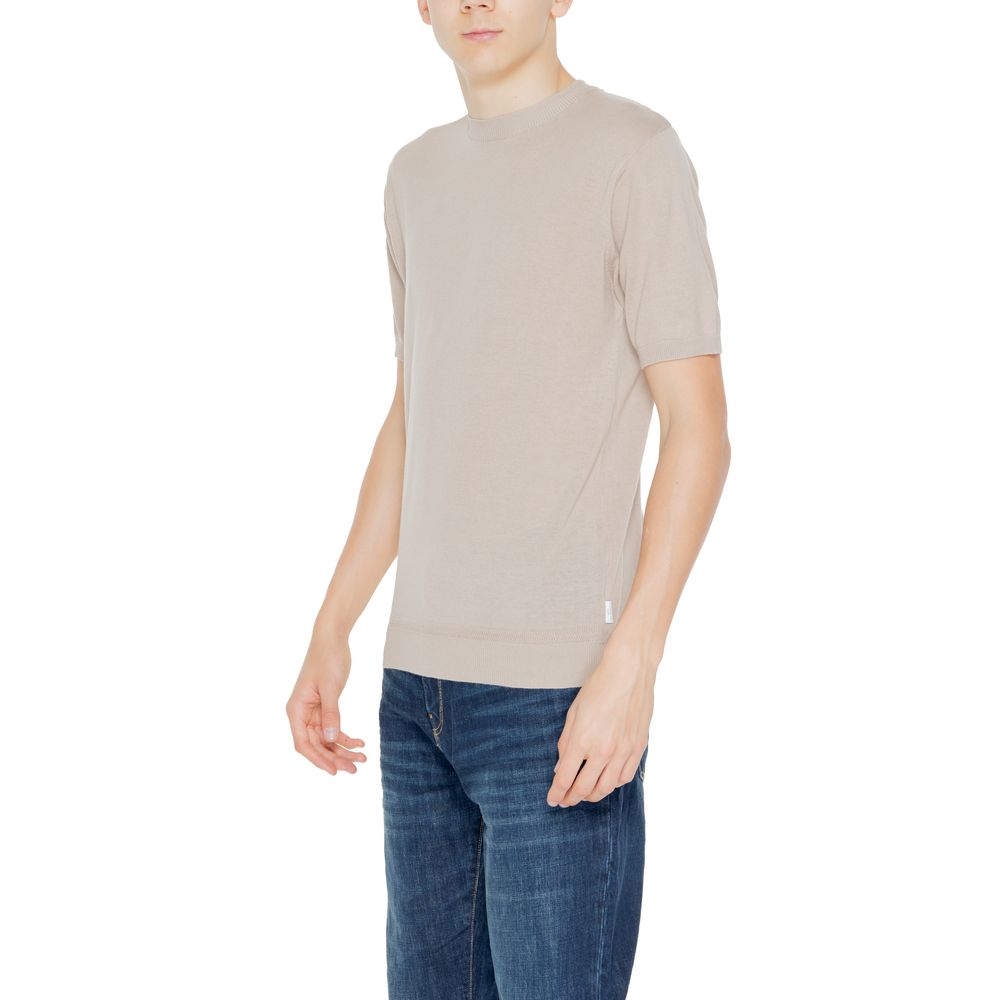 Hamaki-Ho Beige Cotton T-Shirt for Elevated Casual Style
