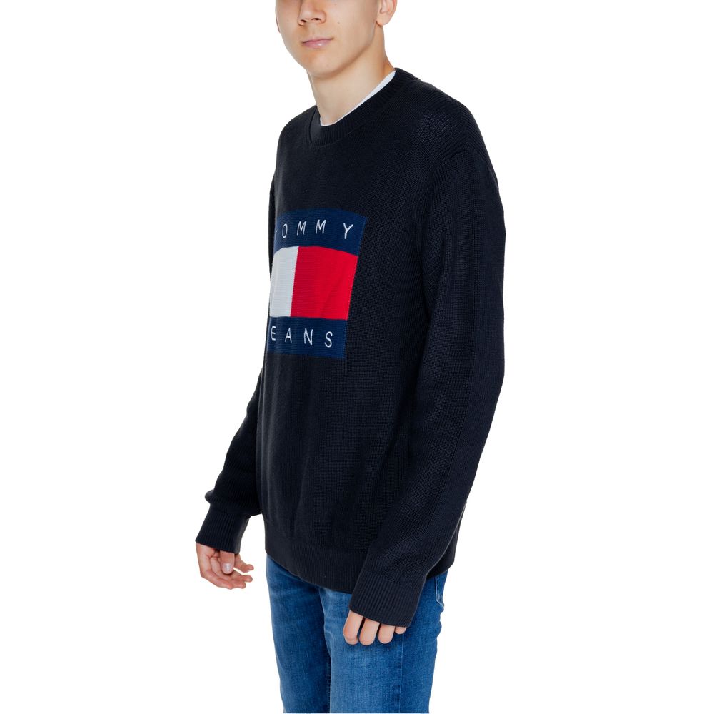 Tommy Hilfiger Jeans Black Organic Cotton Sweater Essential
